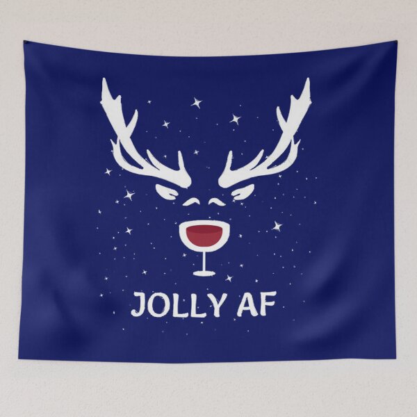 Item preview, Jolly AF Christmas Wine Joke  designed and sold by CsaDmio.
