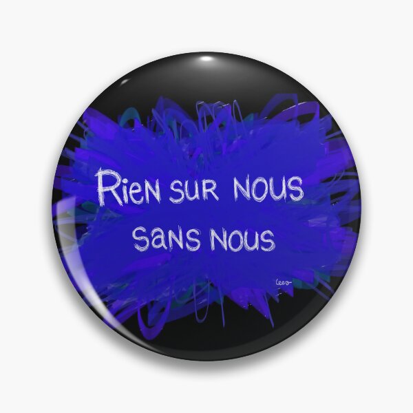 Item preview, Nothing about us without us (blue explosion black background) designed and sold by MentaLee.
