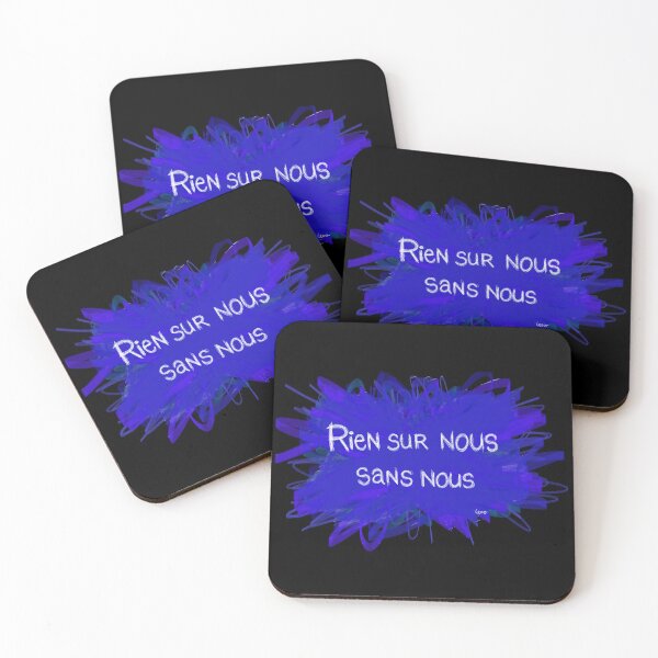 Item preview, Nothing about us without us (blue explosion black background) designed and sold by MentaLee.
