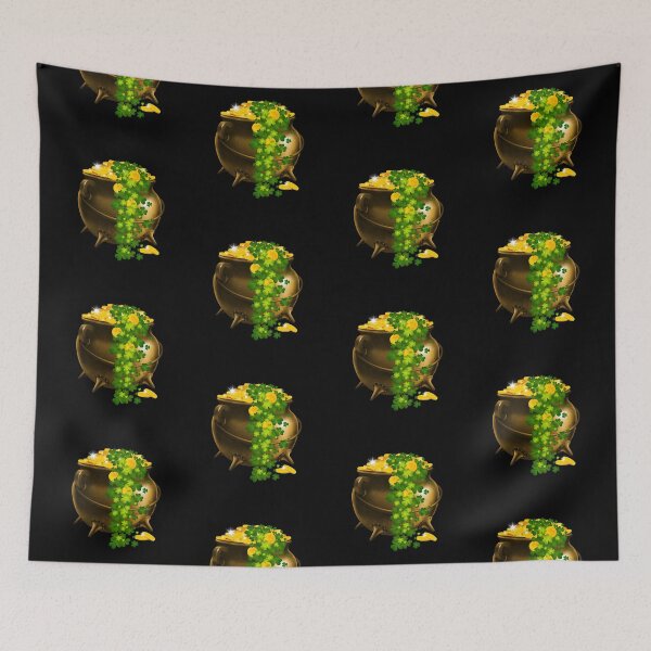 Item preview, My Lucky Pot of Gold (on Black) designed and sold by PawsitiveMum.