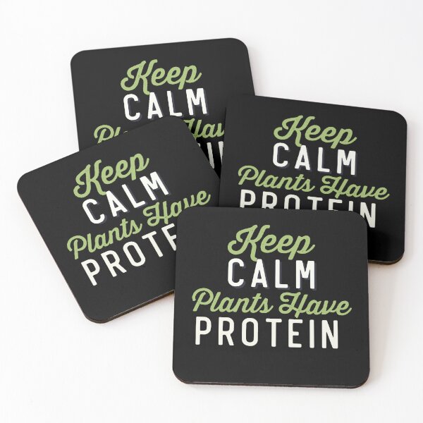Item preview, Keep Calm Plants Have Protein - Vegetarian and Vegan Funny and Cute Design designed and sold by JoyTop.