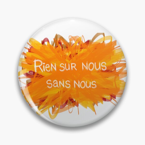 Item preview, Nothing about us without us (orange explosion white background) designed and sold by MentaLee.