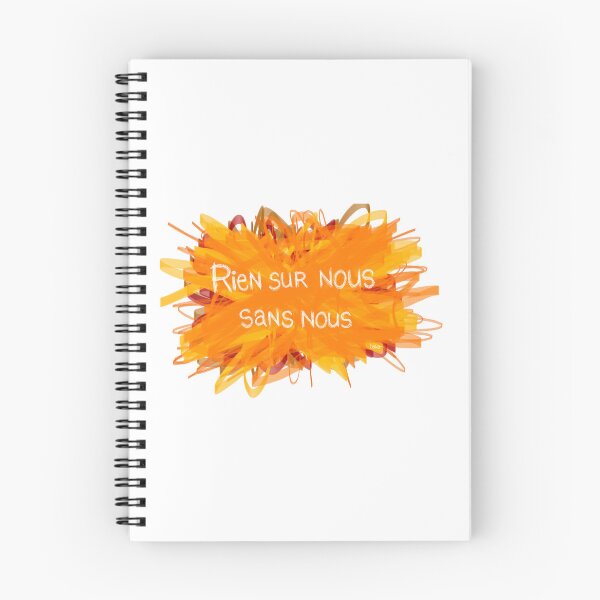 Item preview, Nothing about us without us (orange explosion white background) designed and sold by MentaLee.