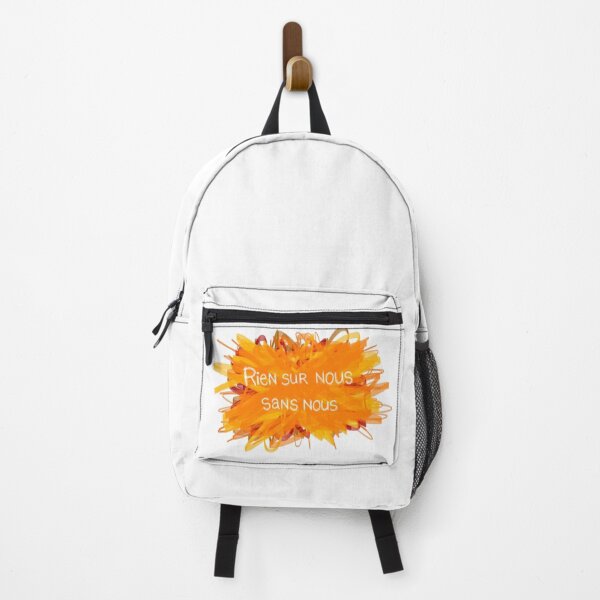 Item preview, Nothing about us without us (orange explosion white background) designed and sold by MentaLee.