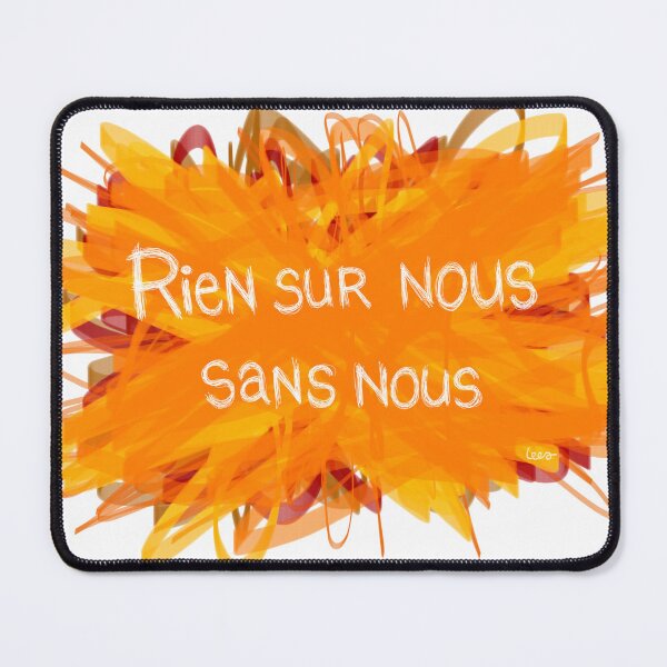 Item preview, Nothing about us without us (orange explosion white background) designed and sold by MentaLee.