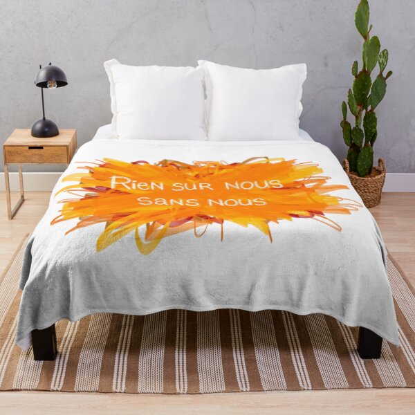 Item preview, Nothing about us without us (orange explosion white background) designed and sold by MentaLee.