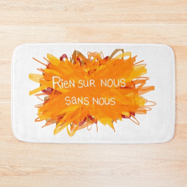 Item preview, Nothing about us without us (orange explosion white background) designed and sold by MentaLee.