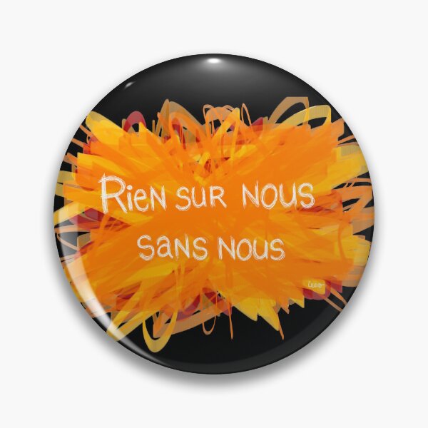 Item preview, Nothing about us without us (orange explosion black background) designed and sold by MentaLee.