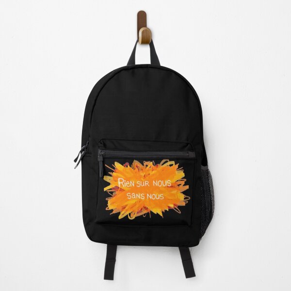 Item preview, Nothing about us without us (orange explosion black background) designed and sold by MentaLee.