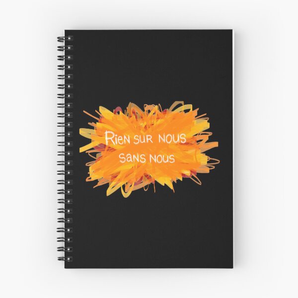Item preview, Nothing about us without us (orange explosion black background) designed and sold by MentaLee.