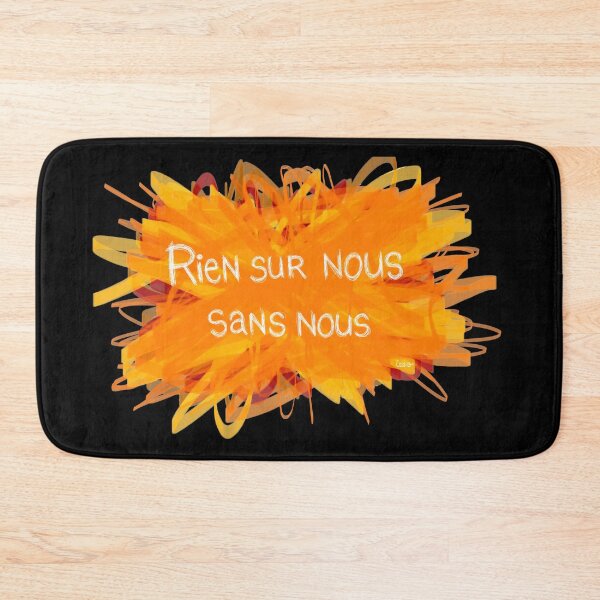 Item preview, Nothing about us without us (orange explosion black background) designed and sold by MentaLee.