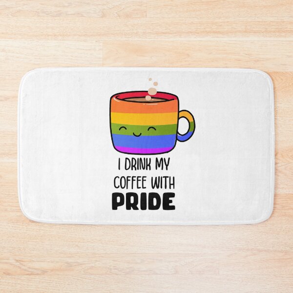 Item preview, Coffee Rainbow Flag Love Wins LGBT Pride designed and sold by StickerbashCo.