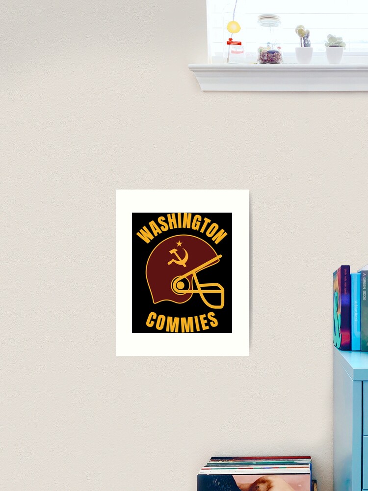 Washington Commies Helmet, Funny american football nickname Illustration |  Art Print