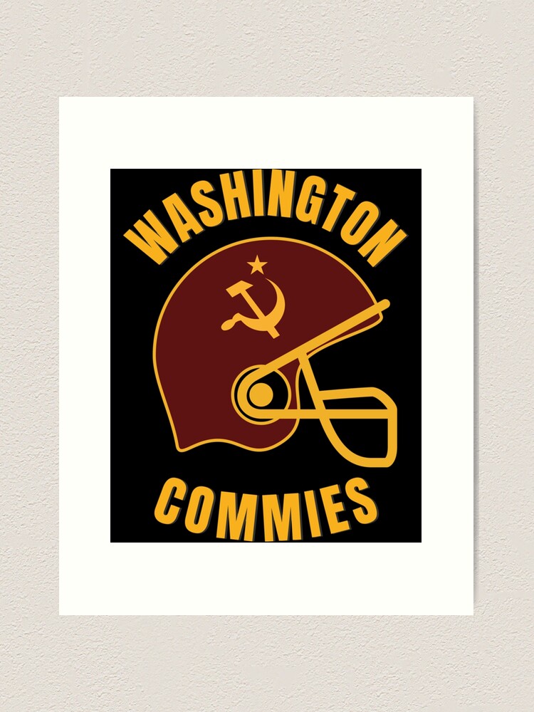 Washington Commies Helmet, Funny american football nickname Illustration |  Art Print