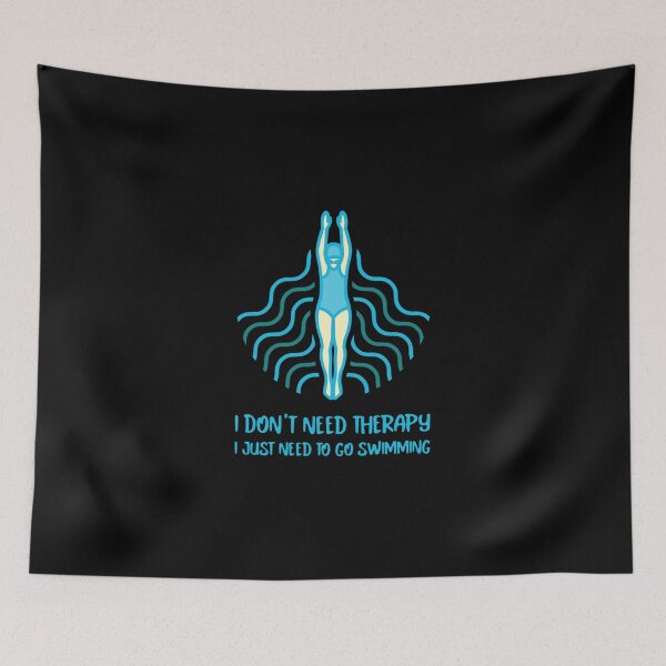 Item preview, I Don't Need Therapy I Just Need To Go Swimming V Classic T-Shirt designed and sold by madeleinem48.