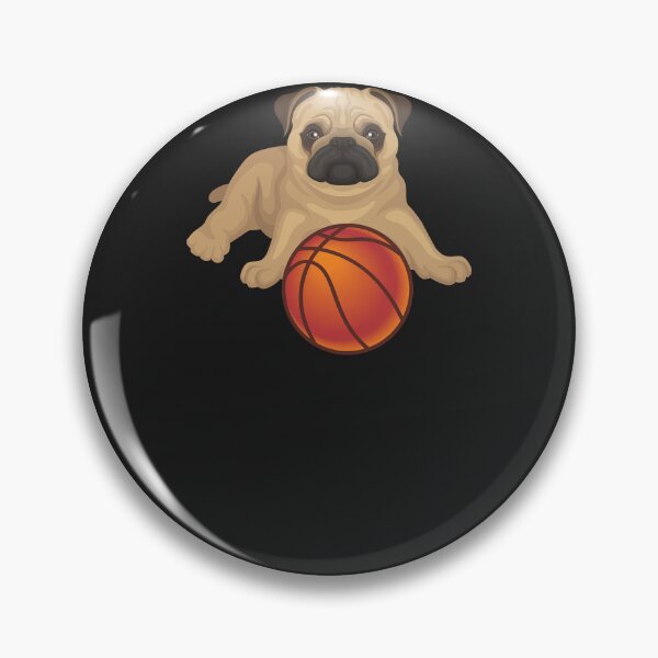 Item preview, Cute Pug playing basketball.   designed and sold by Doggymadness.
