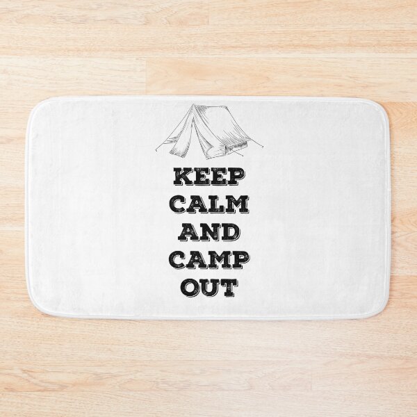 Item preview, keep calm, camp out, humor camper gift designed and sold by lapolonaise.