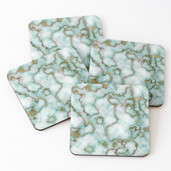Item preview, Luxurious Turquoise And Gold Marble Texture designed and sold by RomeoSketches.