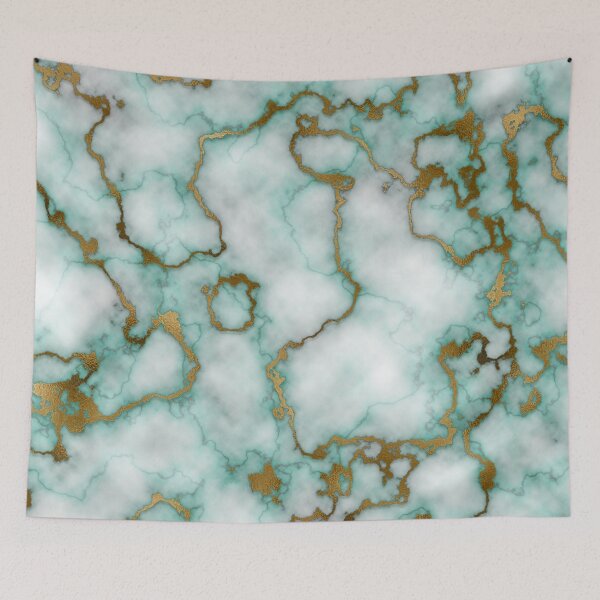 Item preview, Luxurious Turquoise And Gold Marble Texture designed and sold by RomeoSketches.