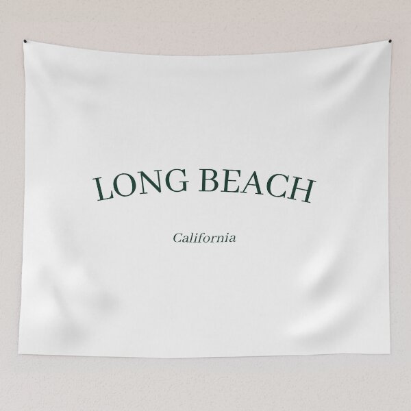 Item preview, Long Beach California, Minimalist Dark Green West Coast Design  designed and sold by BellaHope1.