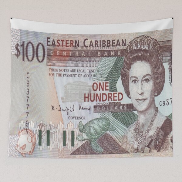 Item preview, 100 Dollar Eastern Caribbean Currency Money Bill designed and sold by ADifferentStore.