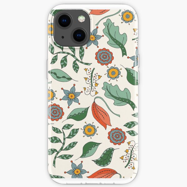 Summer Meadow Botanical Pattern iPhone Soft Case