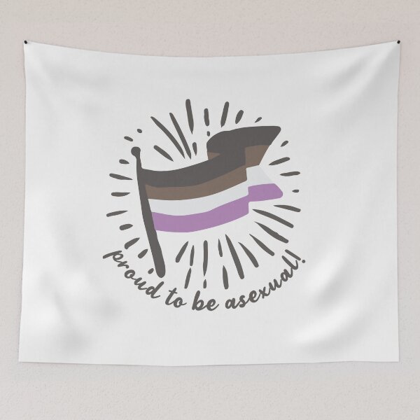 Item preview, Asexual Pride Love Is Love Rainbow Flag designed and sold by StickerbashCo.