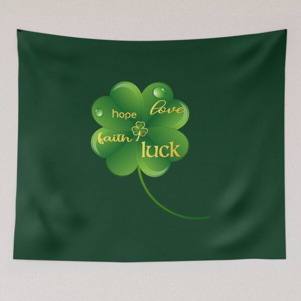 Item preview, Hope, Love, Faith, Luck! (on Dk. Green) designed and sold by PawsitiveMum.