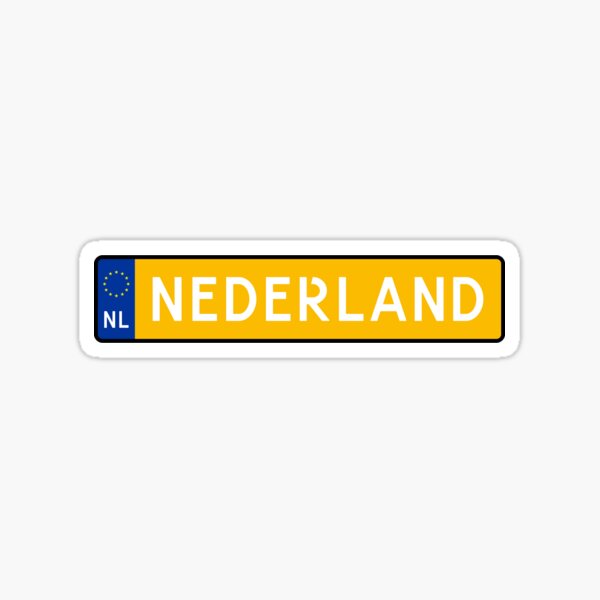 Nederland Kenteken Sticker