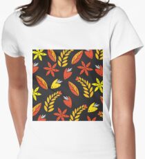Autumn Flowers Women's Fitted T-Shirt