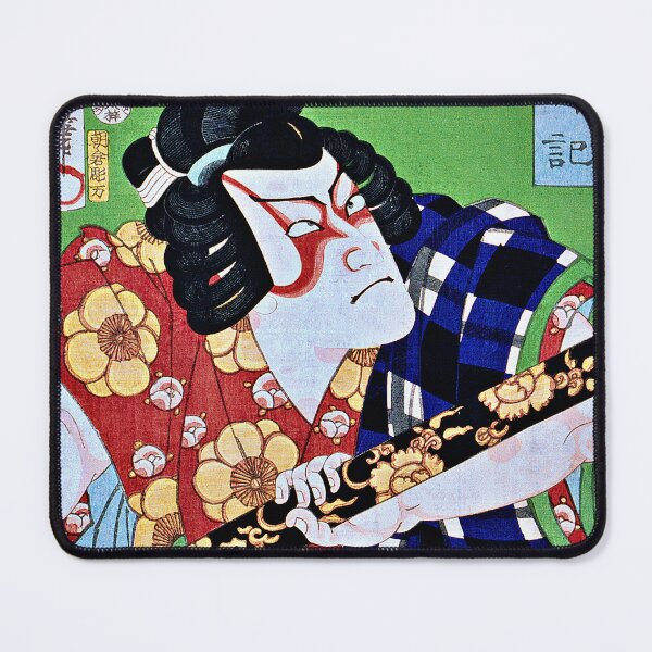 Item preview, Traditional Japanese Ukyio-e style illustration of an actor with painted face designed and sold by RyanCaudell.