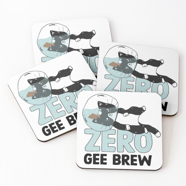 Item preview, Zero Gee Brew - Space Cat with Fish - sweet designed and sold by vooART.