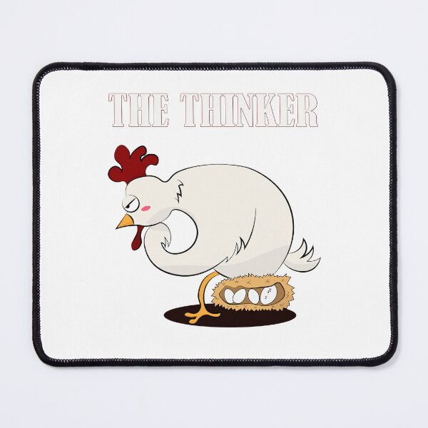 Item preview, The Chicken The Thinker The Pet Serious Chicken Laying Eggs designed and sold by Born-to-Rock.