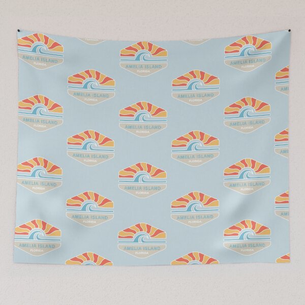 Item preview, Amelia Island Florida FL Retro Beach Water Sunrise and Sunset designed and sold by palmettodigital.