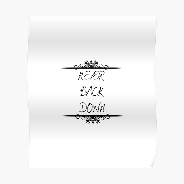Frase tattoo Never back down tattoo By Rossana Bonetto  Back tattoo  women Back tattoos Picture tattoos