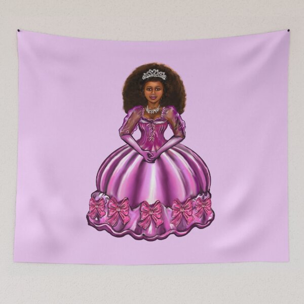 Item preview, Princess -  Black Afro Princess in purple  8 ! beautiful  black girl with Afro hair, brown eyes and dark brown skin. Hair love ! designed and sold by Artonmytee.