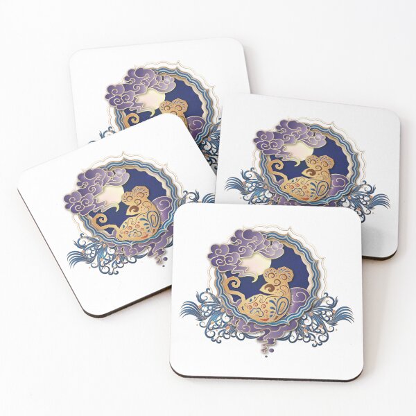 Item preview, Chinese Zodiac Golden Rat in the Moon designed and sold by xdashu.