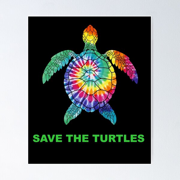 Artikelvorschau, Tie Dye Turtle Hippie 60er Save the Turtles Vsco Rainbow Swirl Aesthetic entworfen und verkauft von Spaceshipsells.