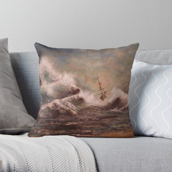 Parting the waves Throw Pillow