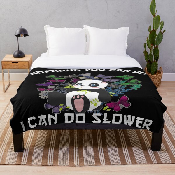 Item preview, Anything you can do i can do slower quirky quote with panda designed and sold by SoniaCoteStudio.