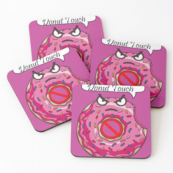 Item preview, Donut Touch my stufs | Pink Donut Sticker designed and sold by Wuxya.