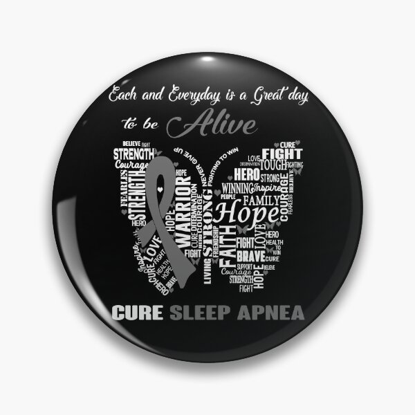 Item preview, Butterfly Ribbon Cure Sleep Apnea Awareness designed and sold by Tadmab.