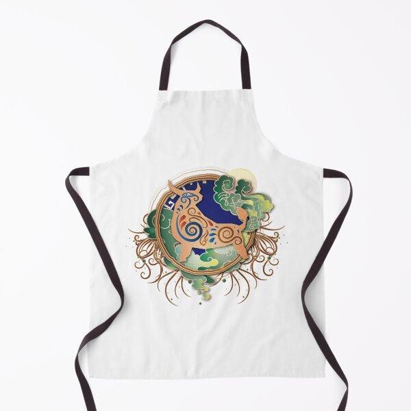 Item preview, Astrologie chinoise Boeuf d'or dans le cercle d'or au-dessus du nuage designed and sold by xdashu.