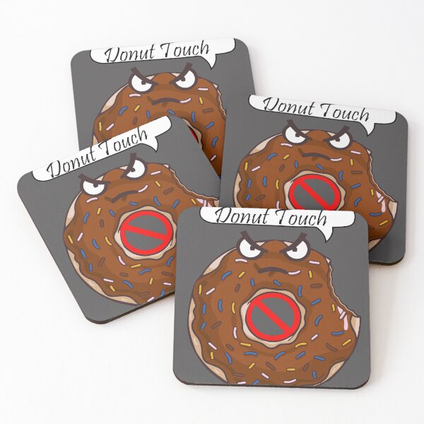 Item preview, Donut Touch my stufs | Chocolate Donut Sticker designed and sold by Wuxya.