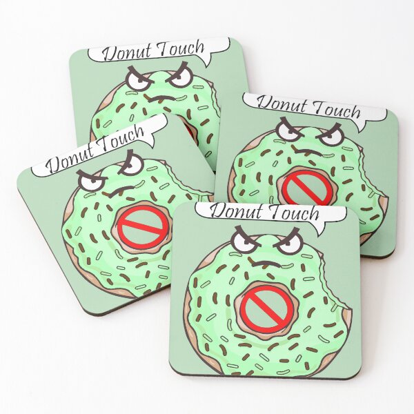 Item preview, Donut Touch my stufs | Green  Donut Sticker designed and sold by Wuxya.