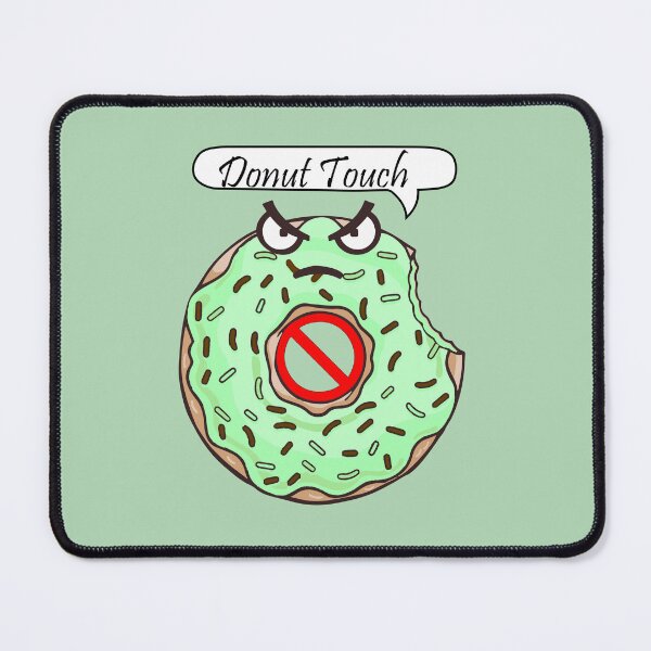 Item preview, Donut Touch my stufs | Green  Donut Sticker designed and sold by Wuxya.