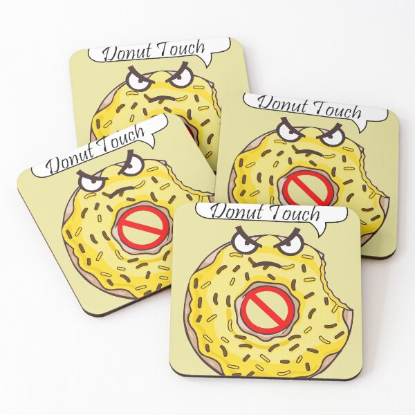 Item preview, Donut Touch my stufs | Yellow Donut Sticker designed and sold by Wuxya.