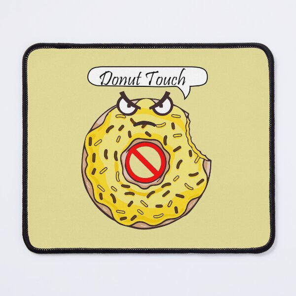 Item preview, Donut Touch my stufs | Yellow Donut Sticker designed and sold by Wuxya.