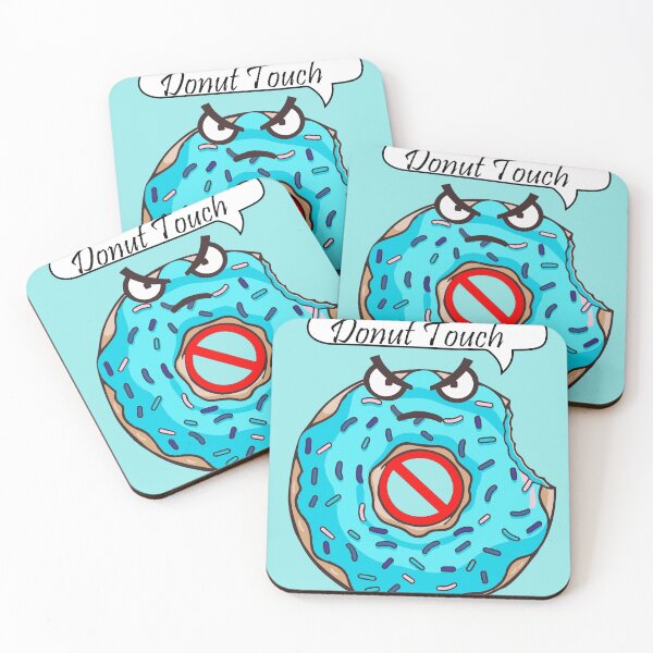 Item preview, Donut Touch my stufs | Blue Donut Sticker designed and sold by Wuxya.