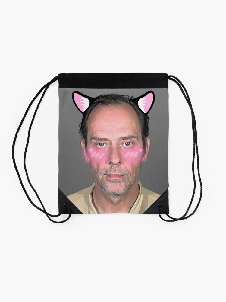 Thumbnail 2 of 3, Drawstring Bag, Catboy Peter Murphy's Mugshot designed and sold by OscarWhitman.